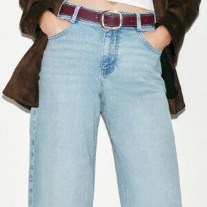 Zara Z10 Culotte High Waisted Jean in Light Blue